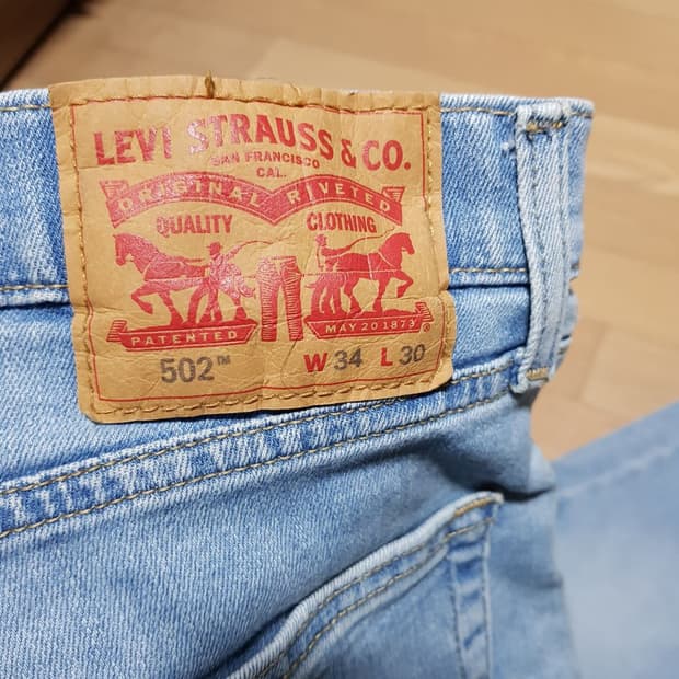 34인치 / 리바이스 504 /연청 슬림데님/와박317 