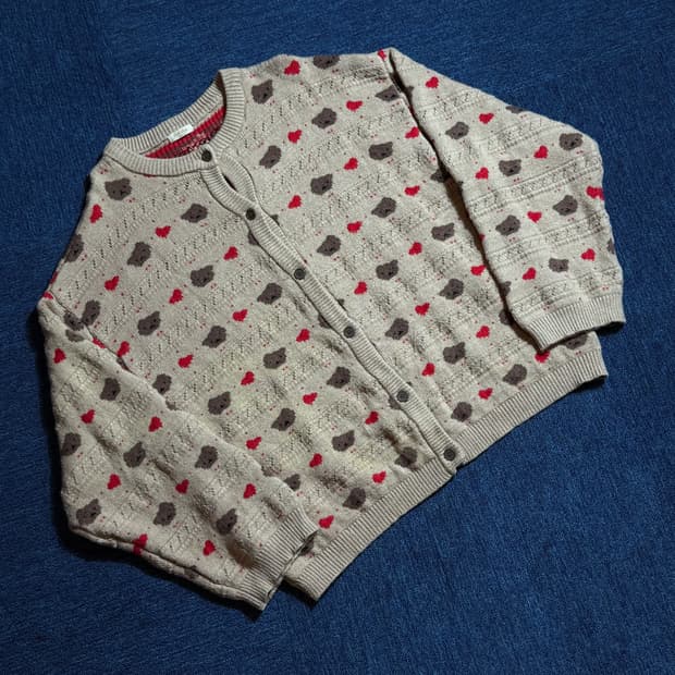 빈티지 모리걸 니트 가디건