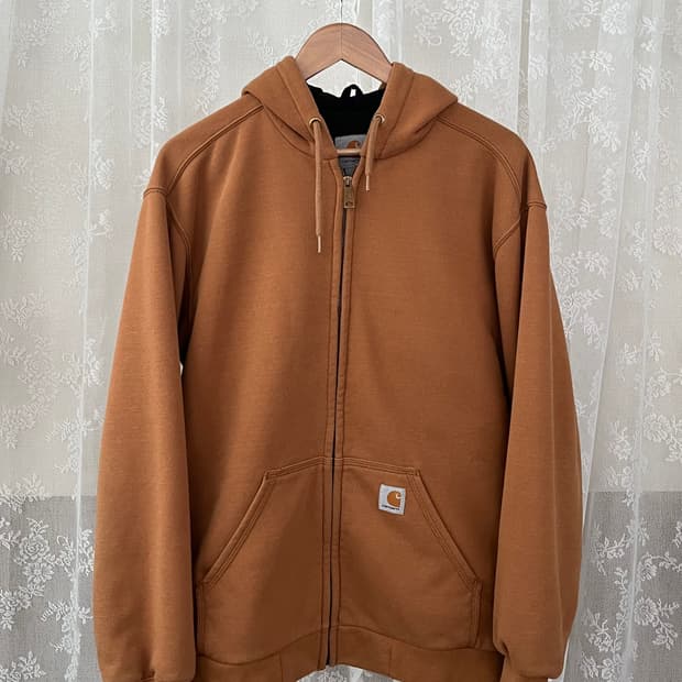 M) 칼하드 써멀 후드집업 브라운