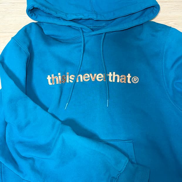 디스이즈네버댓 T-Logo Hoodie Dark Teal