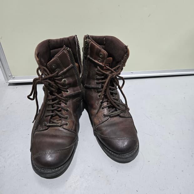 할리 데이비슨 브라운 바이커 부츠