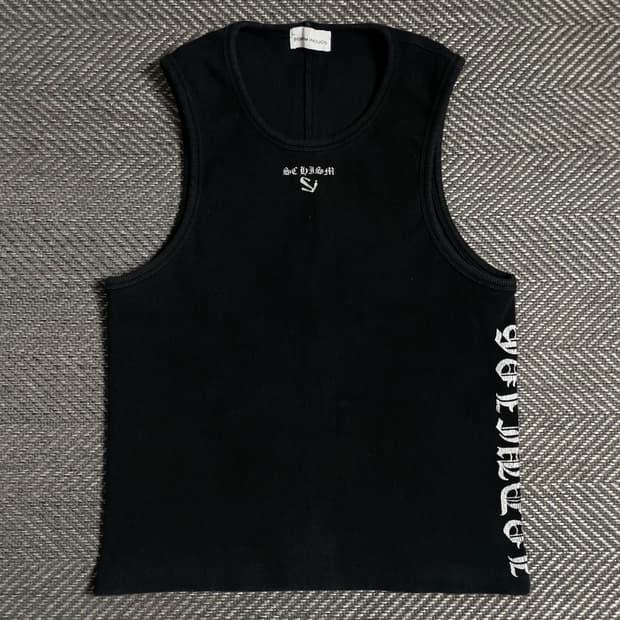스키즘 인듀싱 로고 디테일 머슬 탑 슬리브리스o 4851