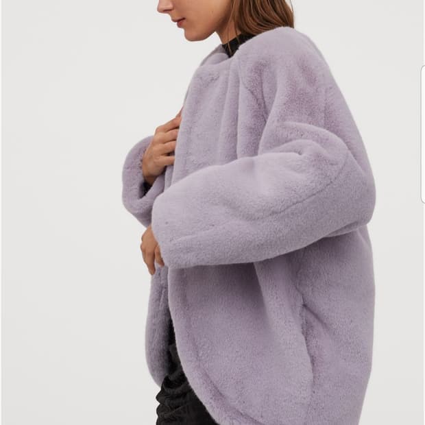 h&m 퍼 코트 퍼자켓