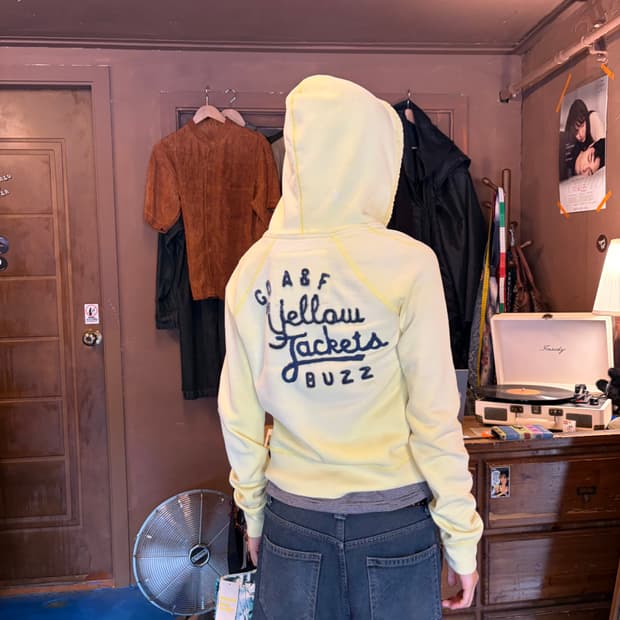 ABERCROMBIE AND FITCH 옐로 후디