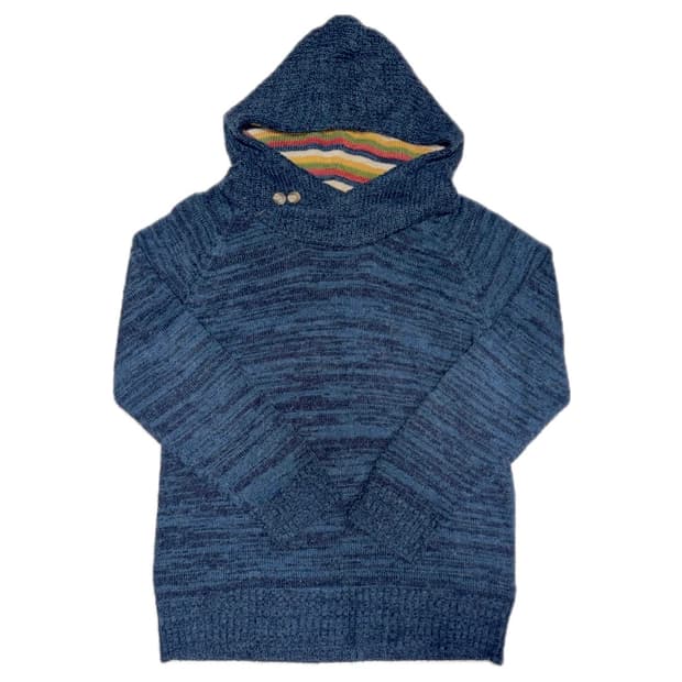 인디고 후드 니트
