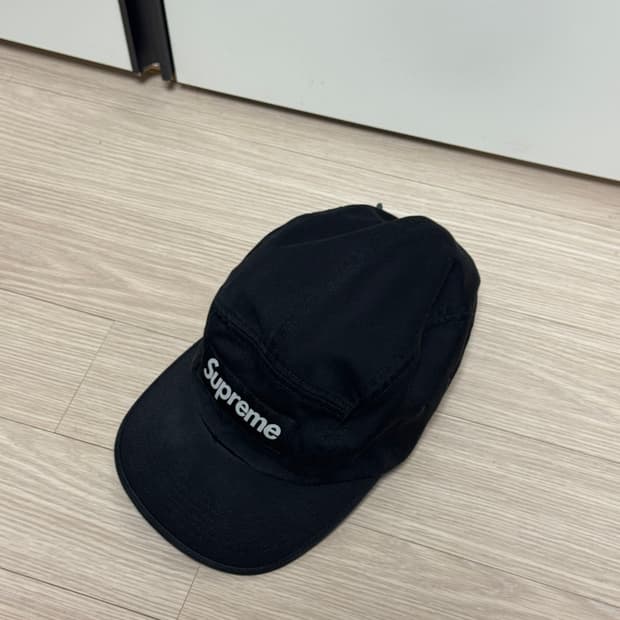 슈프림 워시드 치노 트윌 캠프캡 블랙