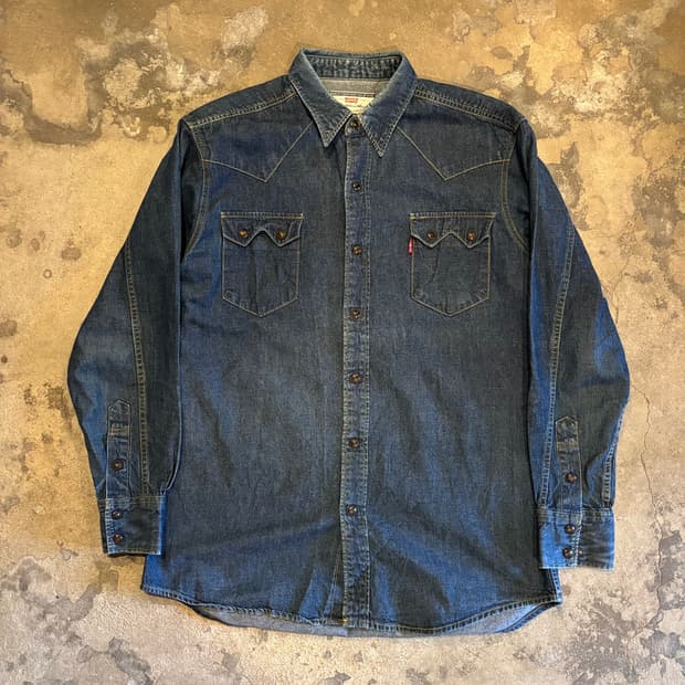 90년대 일본 리바이스 더블티스 웨스턴 셔츠 셀비지