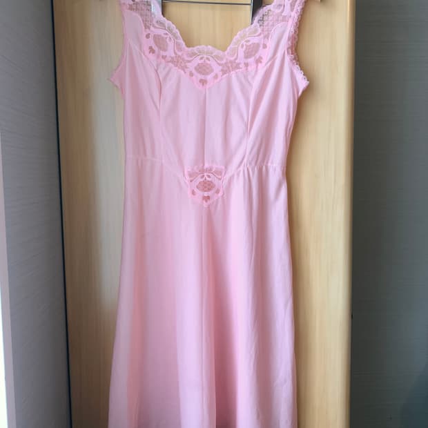 Candy pink slip dress
