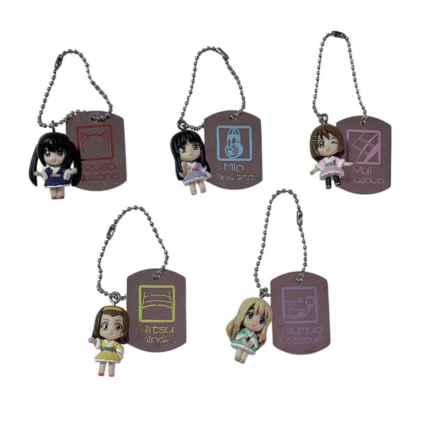 고전) 케이온 피규어 키링 스트랩 일본 애니 굿즈 특전 팬시