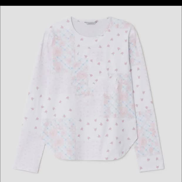 타입서비스 Flower Applique Curve Top 플로럴 샵페어리