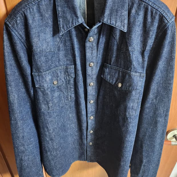 크롬하츠 크로스패치 웨스턴 청셔츠 m