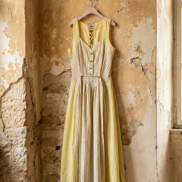  Joyline 옐로우 빈티지 원피스