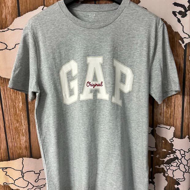 갭(GAP) 오리지널 빅로고 반팔 티셔츠 그레이 M