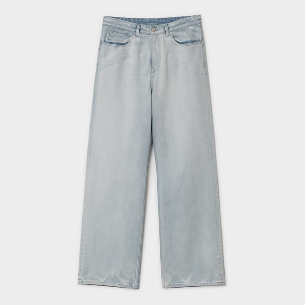 벨리에 트루와이드 데님 팬츠 32/32 블리치드 인디고