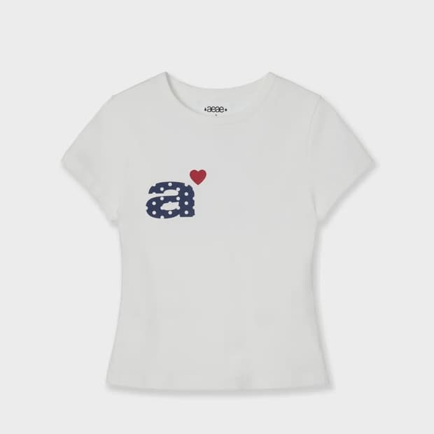 aeae DOT SMALL LETTER TEE [WHITE]