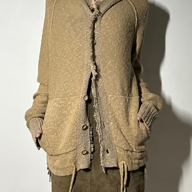 디젤 니트 후드 가디건