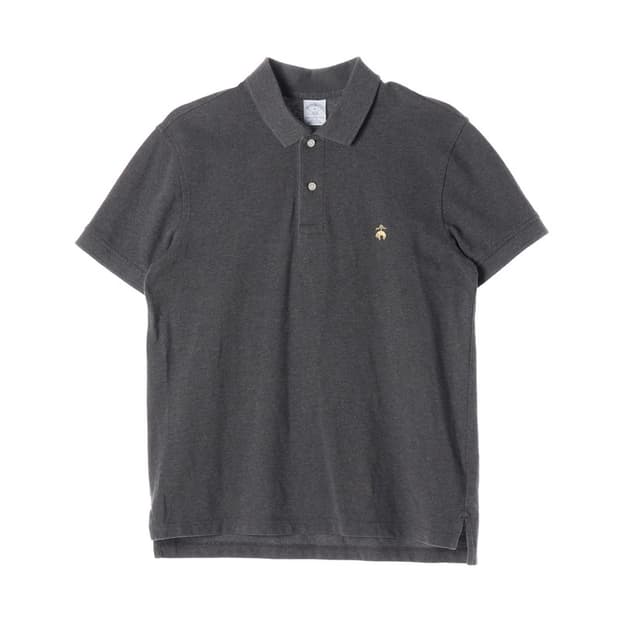 브룩스브라더스 다크그레이 골든플리스 폴로티 M