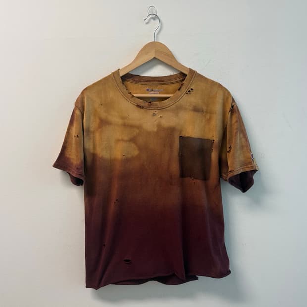Bleach faded champion custom vintage tee