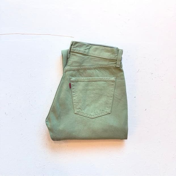 90's 리바이스 501 모스그린 데님진