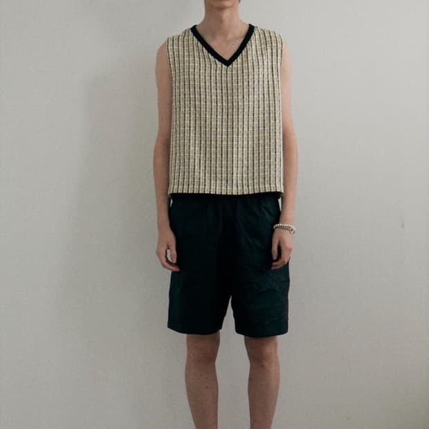 크러쉬어게인 트위드 베스트