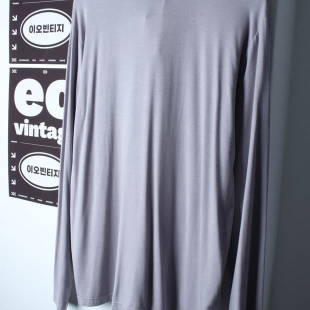 (L-XL) 아르반 긴팔티셔츠 새상품 무지 스판 그레이-H33450