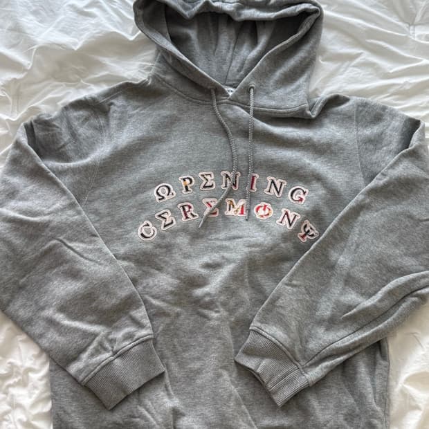 오프닝 세레모니 그레이 후드티