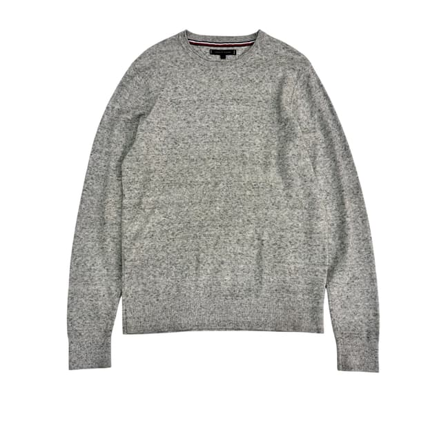타미힐피거 그레이 크루넥 니트