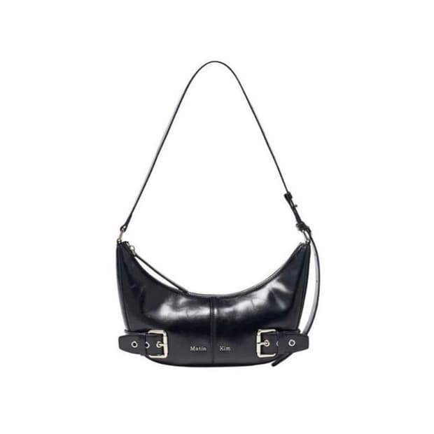 마뗑킴 벨티드 블랙 숄더백