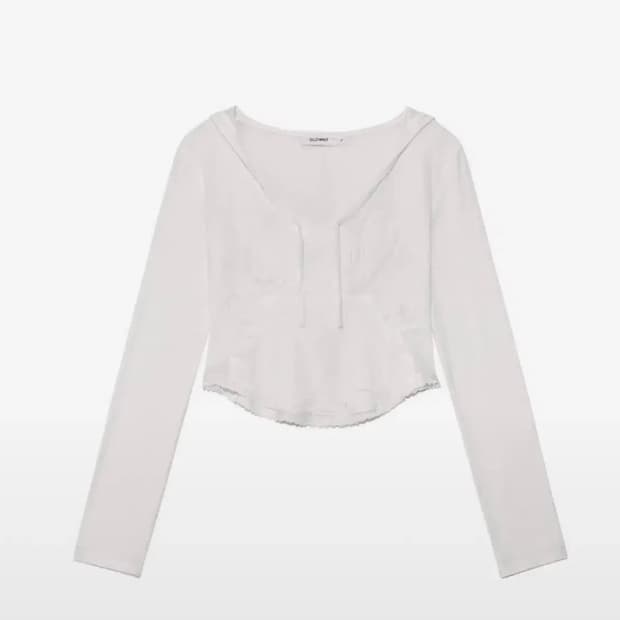 글로니 MUFFIN HOODIE TOP 화이트 L