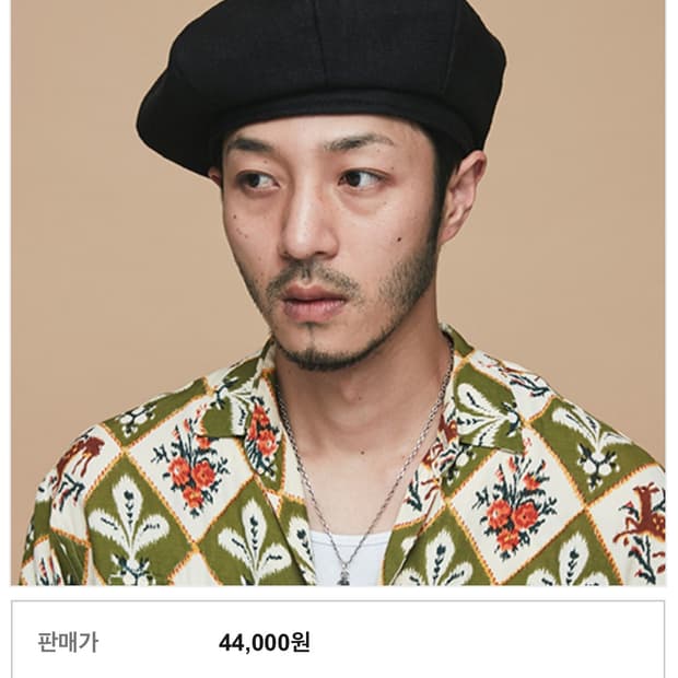 밀리어네어햇 헤링본 린넨 베레모 블랙