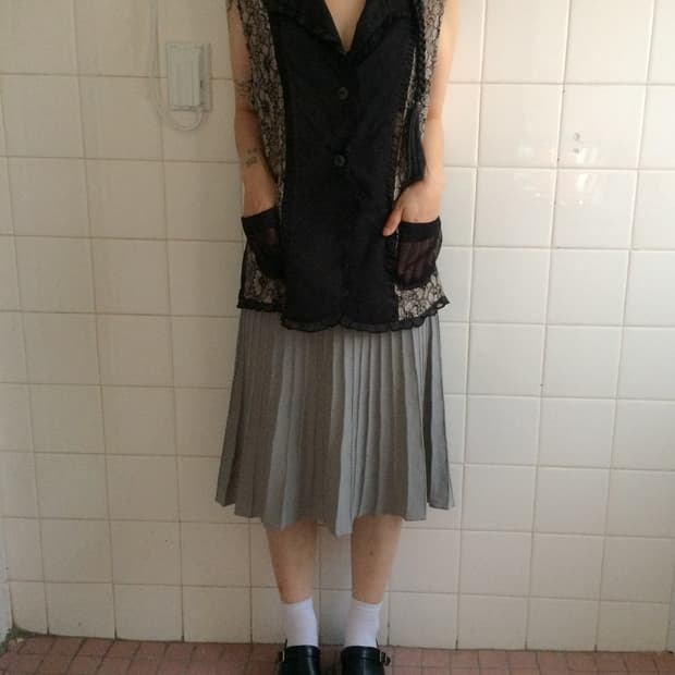 Flower pattern layer vest