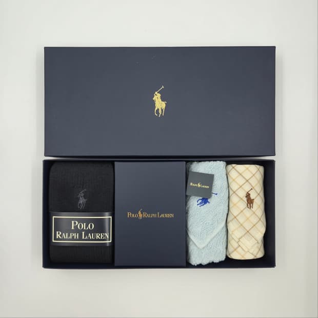 POLO RALPH LAUREN 폴로 랄프로렌 양말+핸드타올+스카프 세트