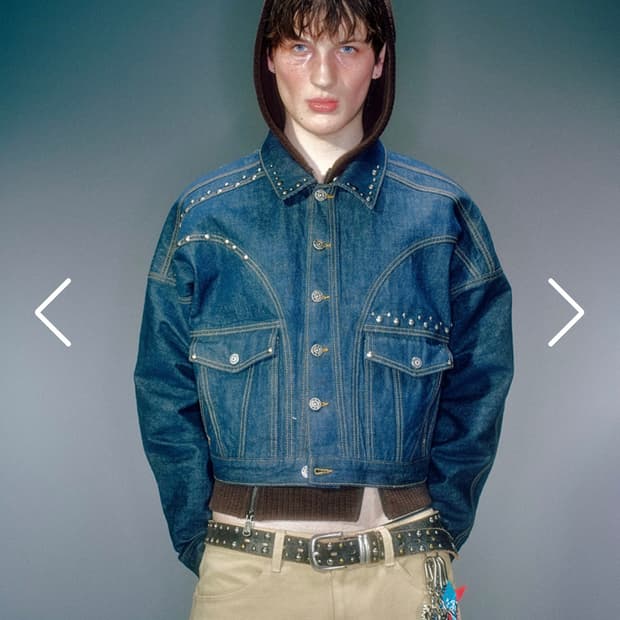 베이컨트아카이브 스터드 데님자켓 m