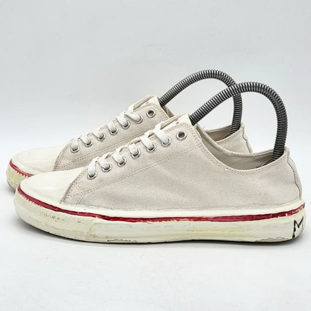  마르니 우먼스 GOOEY 로고 캔버스 스니커즈 화이트 (38) 