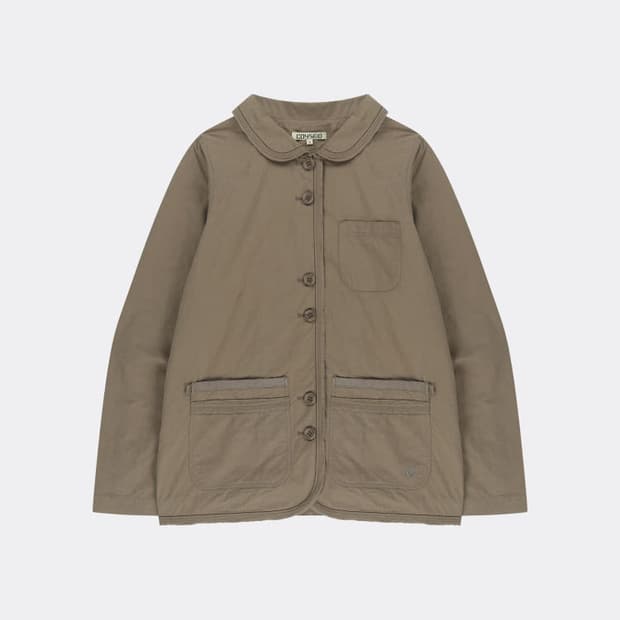 Coyseio raw edge cotton jacket ash brown