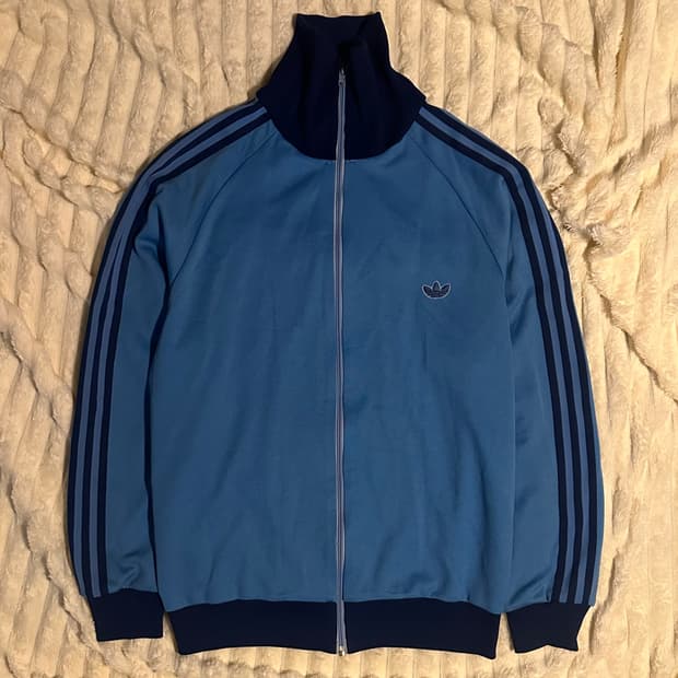 아디다스 서독제 80s 스카이블루 져지 자켓