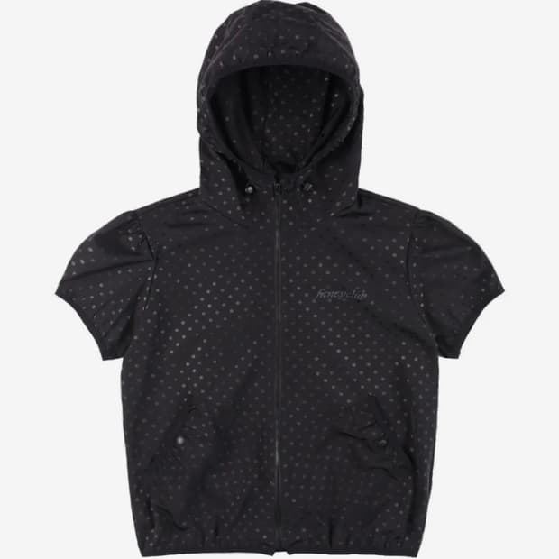 팬시클럽 하프 도트 윈드 브레이커 (BLACK) 바람막이 반팔