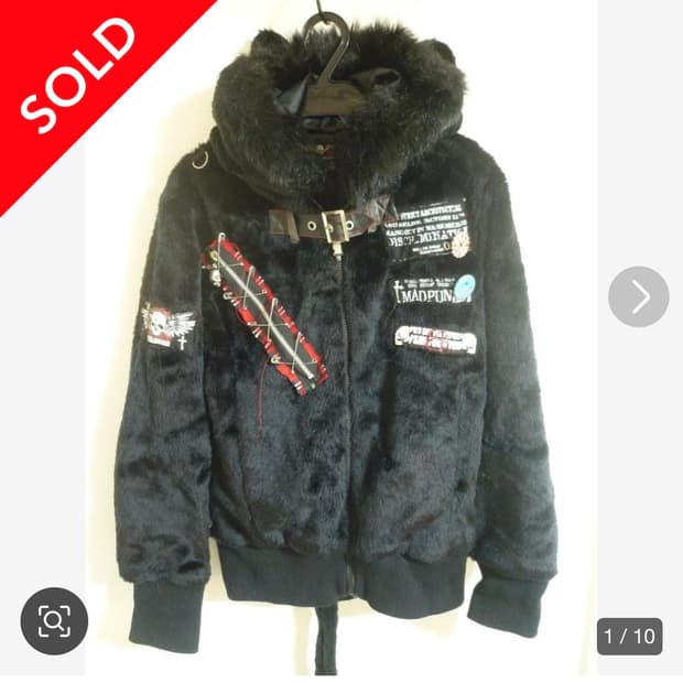 매드펑크 네코 고양이 후드집업 