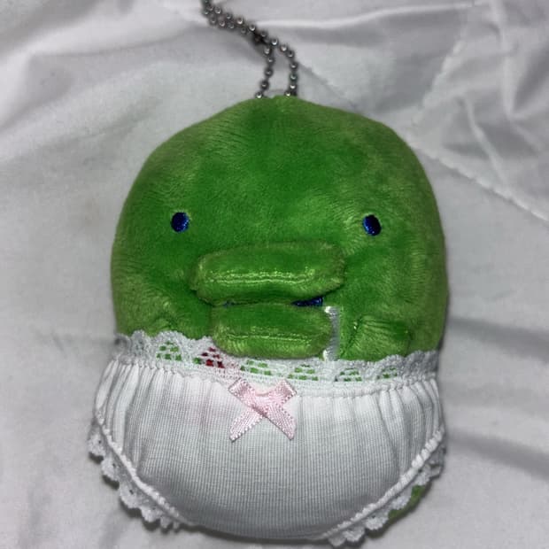 다마고치 침흘리는 주댕치 구치파치 초록돼지 키링 인형