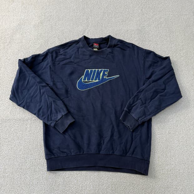 L 나이키 블루로고 맨투맨 0121T1