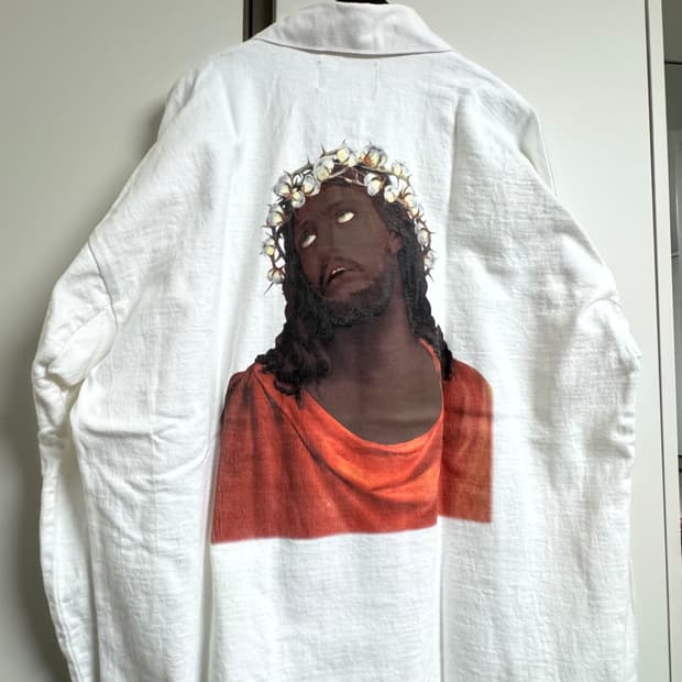 [L] 데님 티어즈 블랙 지저스 예수 럭비티