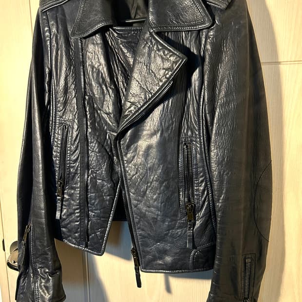 발렌시아가 레더 라이더 양가죽 자켓