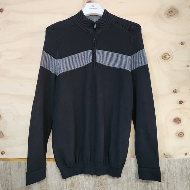 496) 바버 Barbour 남성 반집업 니트