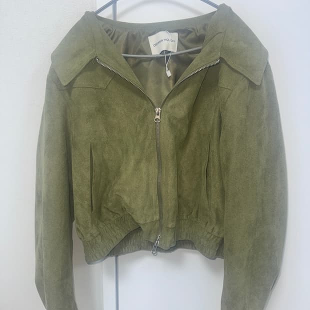 오디너리 홀리데이 스웨이드 숏자켓