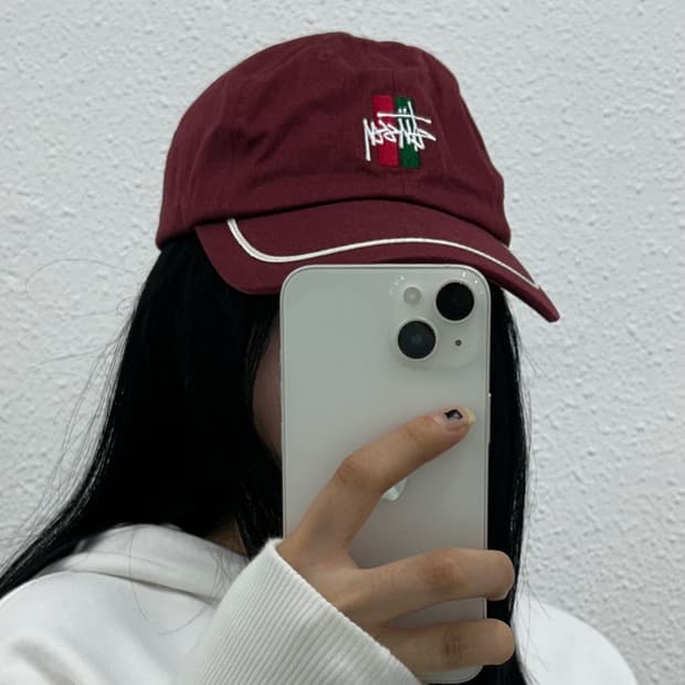 스투시 자수로고 와인 볼캡