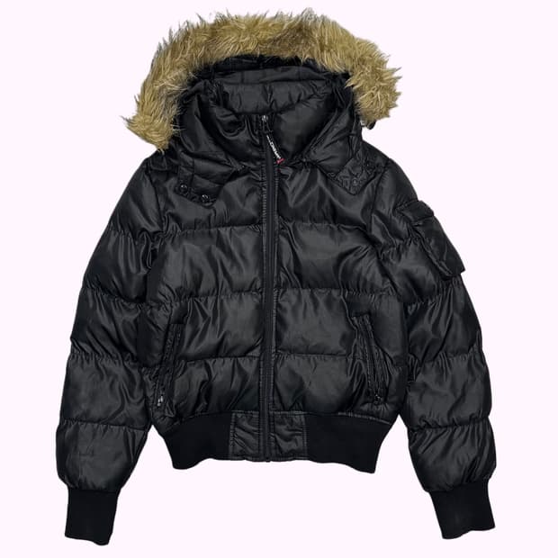 black fur hood padding