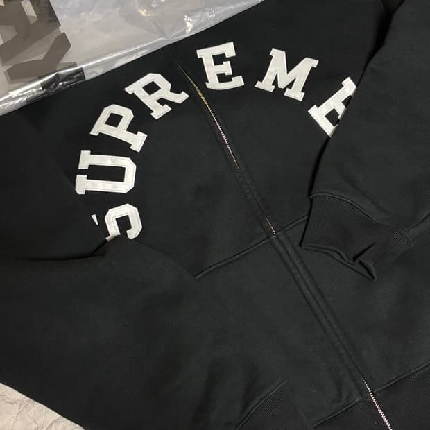 슈프림 챔피온 후드집업 L 블랙