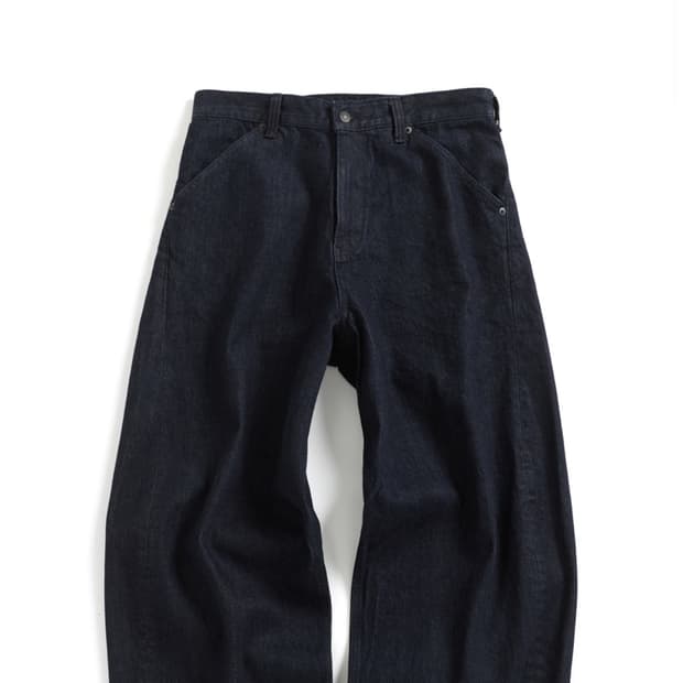 Wide Curve Jeans Washed Indigo L