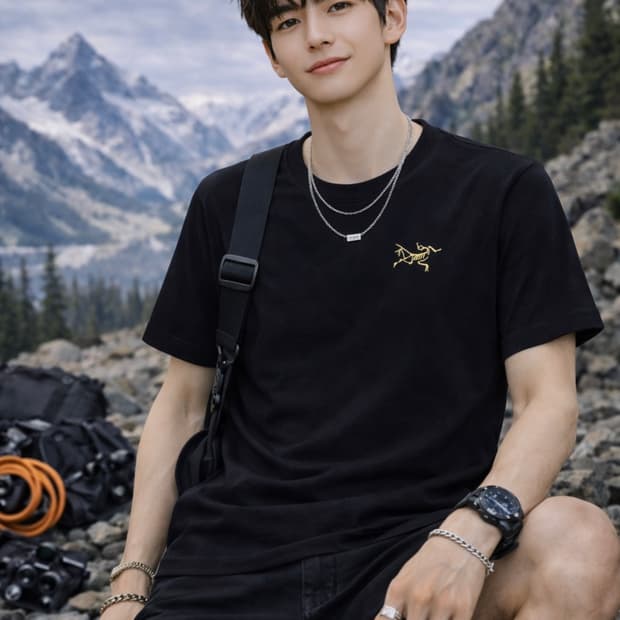 🧢 Arc’teryx 아크테릭스 스켈레톤 그래픽 반팔 티셔츠 (블랙)