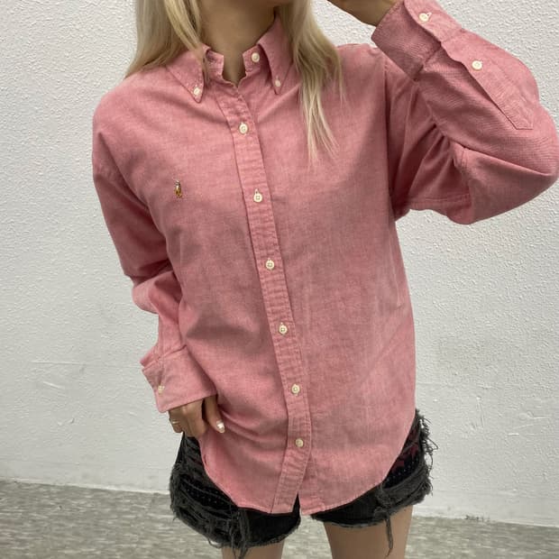 폴로 랄프로렌 옥스포드 핑크 셔츠 S